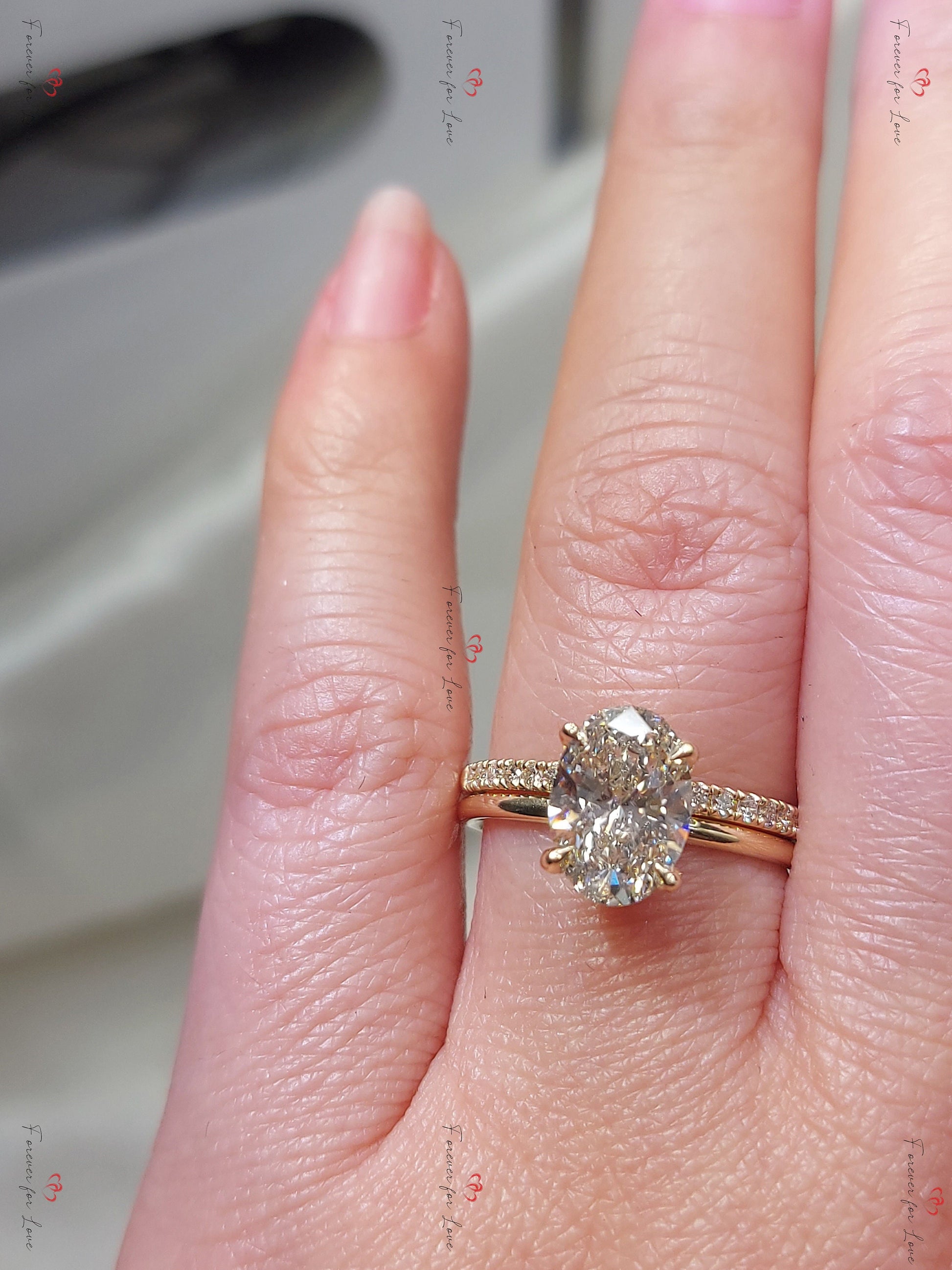 2 Ct Oval Lab Diamond Eternity Band