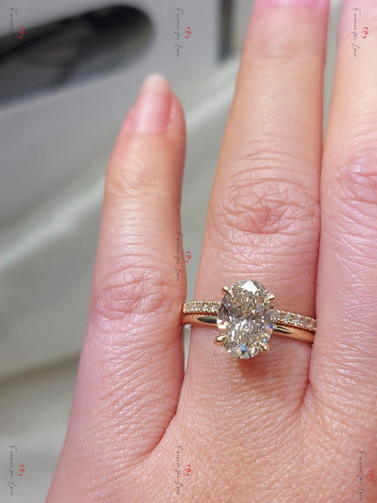 2 Ct Oval Lab Diamond Eternity Band