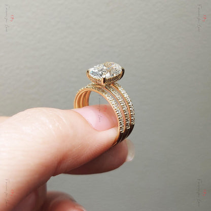 3 Ct Oval Lab Diamond Eternity Band