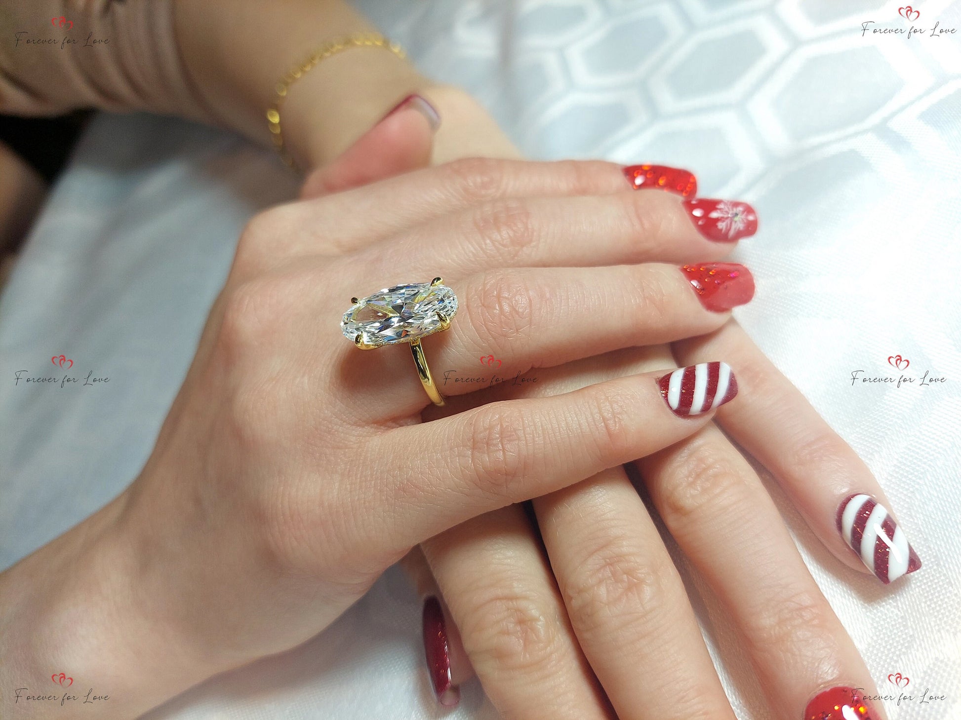 Old Mine Moissanite Engagement Ring