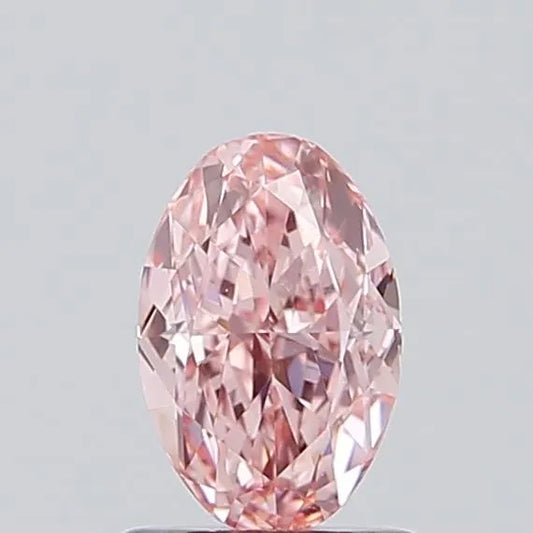 1.00ct Oval Lab Grown Diamond (Colour Fancy Vivid Pink, Clarity VVS2, IGI Certified)