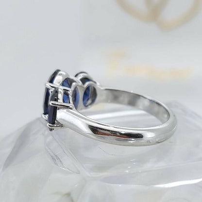 14k Oval cut Deep Royal Blue Sapphire Ring, Blue Sapphire, Oval Cut Sapphire Ring, Lab Created Sapphire, Ethically Sourced, Perfect Gift