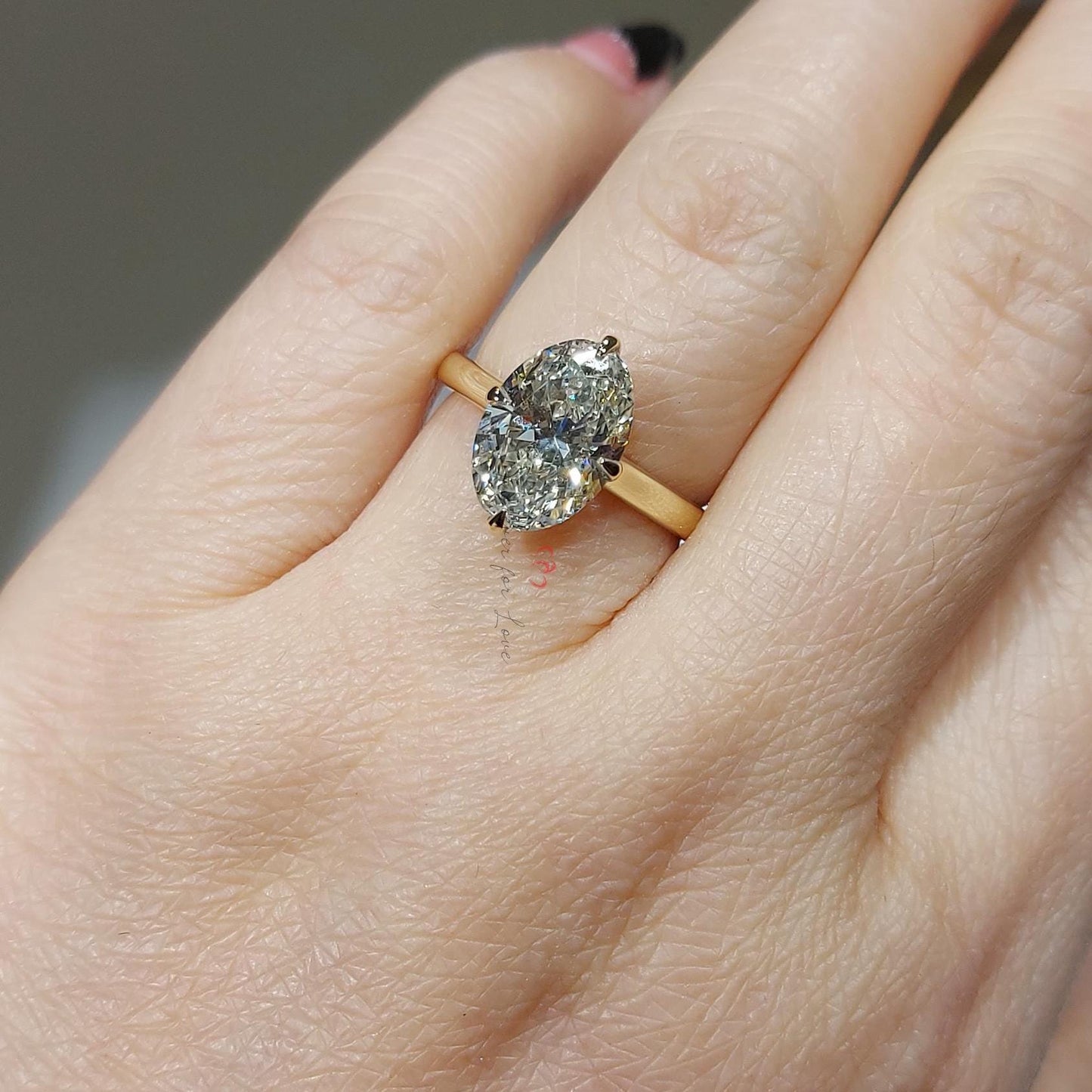 3,5 Karat IGI-zertifizierter ovaler Labor-Diamant Verlobungsring mit verstecktem Halo Oval cut Moissanite engagement ring in 935 Argentium Silber — custom handcrafted by Forever For Love