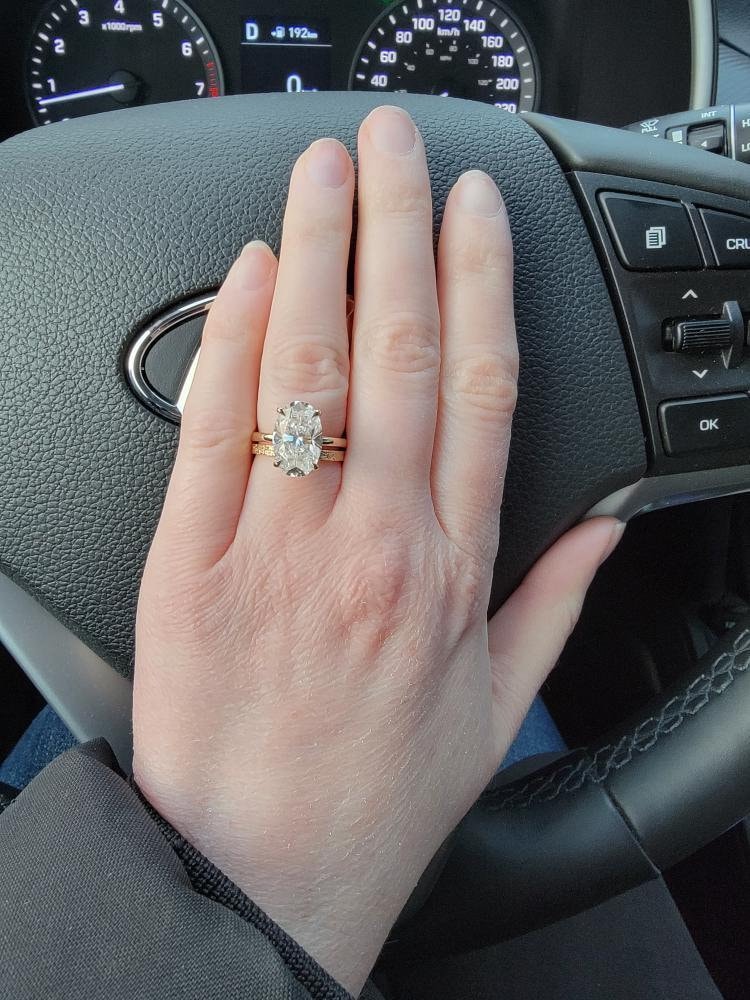 5.5 Ct Oval Moissanite Engagement Ring