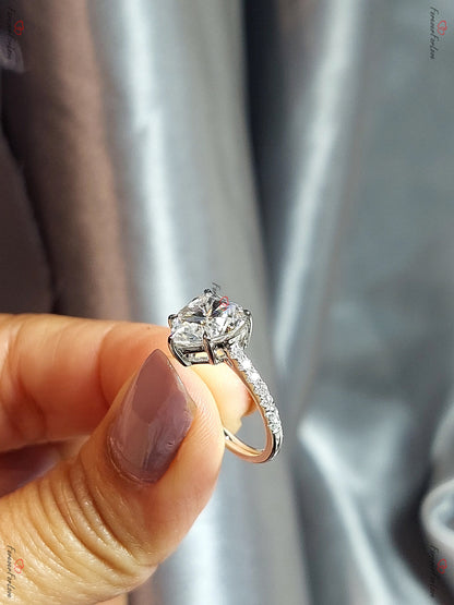 5 Ct Heart Moissanite Engagement Ring
