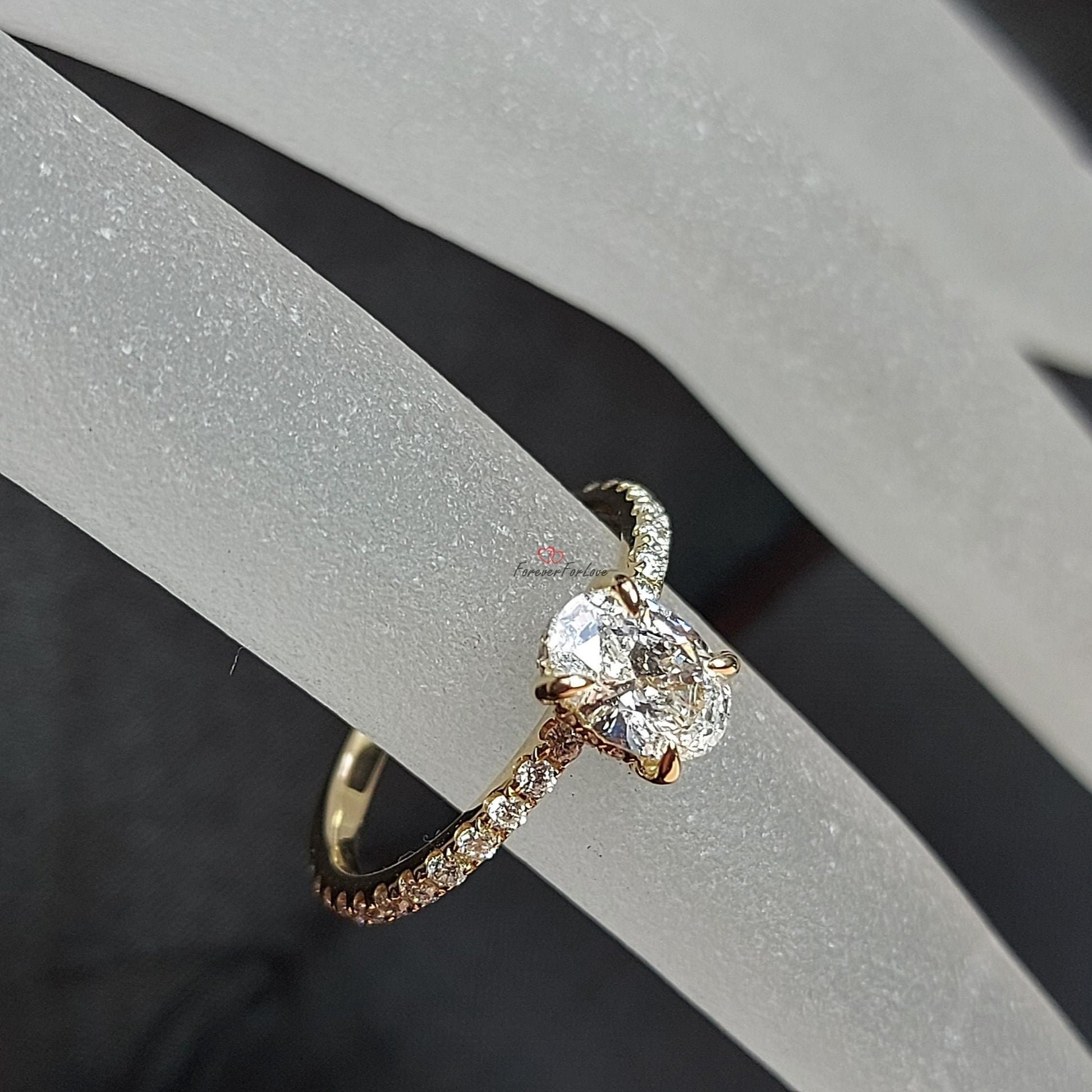 IGI Certified Oval Lab Diamond Engagement Ring