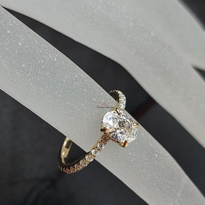 IGI Certified Oval Lab Diamond Engagement Ring
