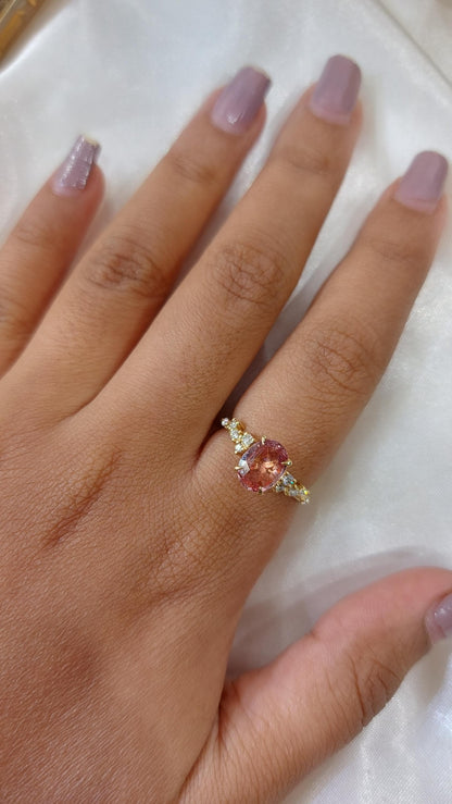 Pear Diamond, Sapphire Engagement Ring