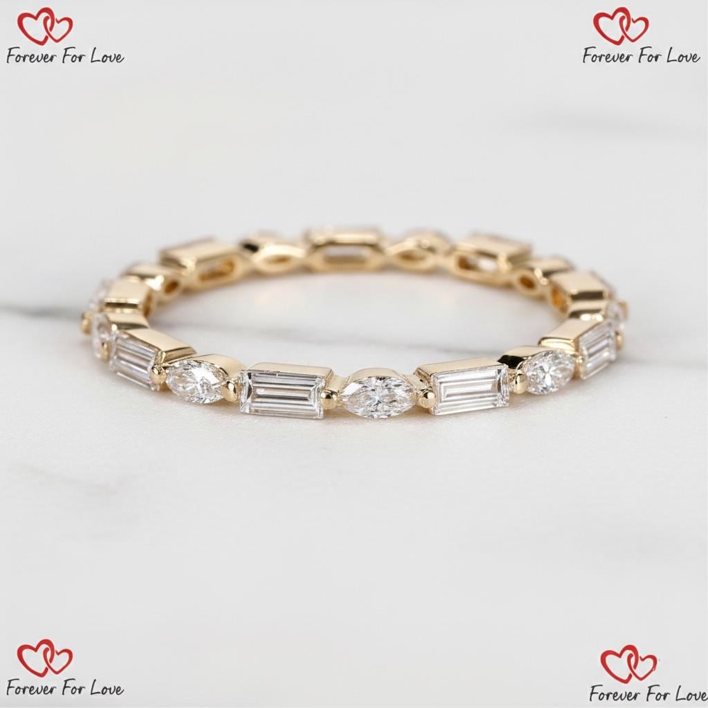 Baguette Lab Diamond Engagement Ring