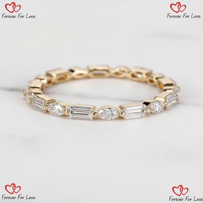 Baguette Lab Diamond Engagement Ring
