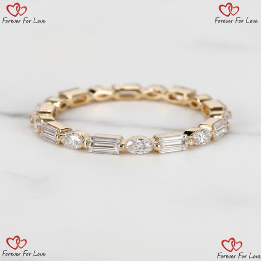 Baguette Lab Diamond Engagement Ring
