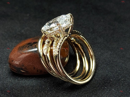 Oval Diamond, Moissanite Engagement Ring