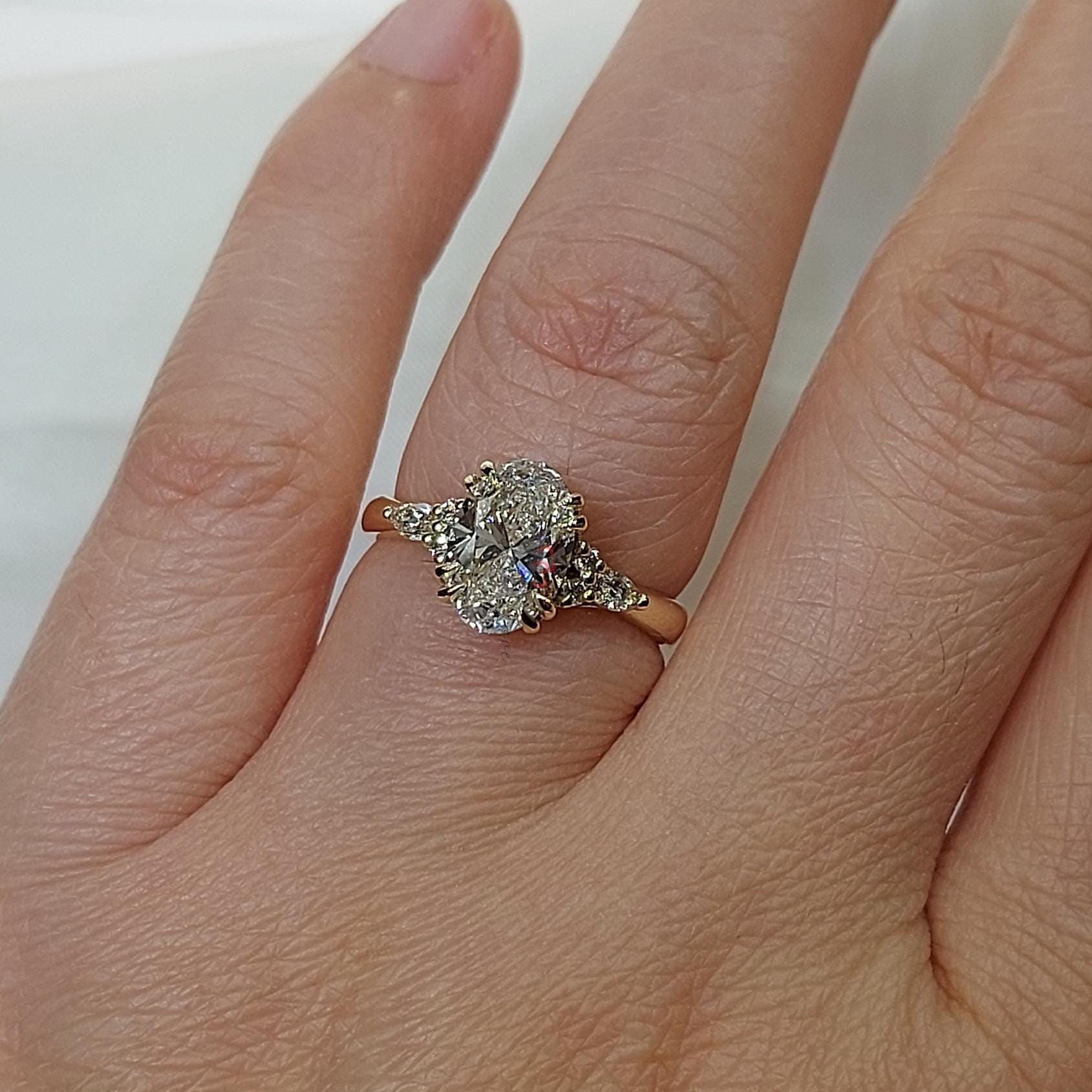 Oval Lab Diamond Engagement Ring