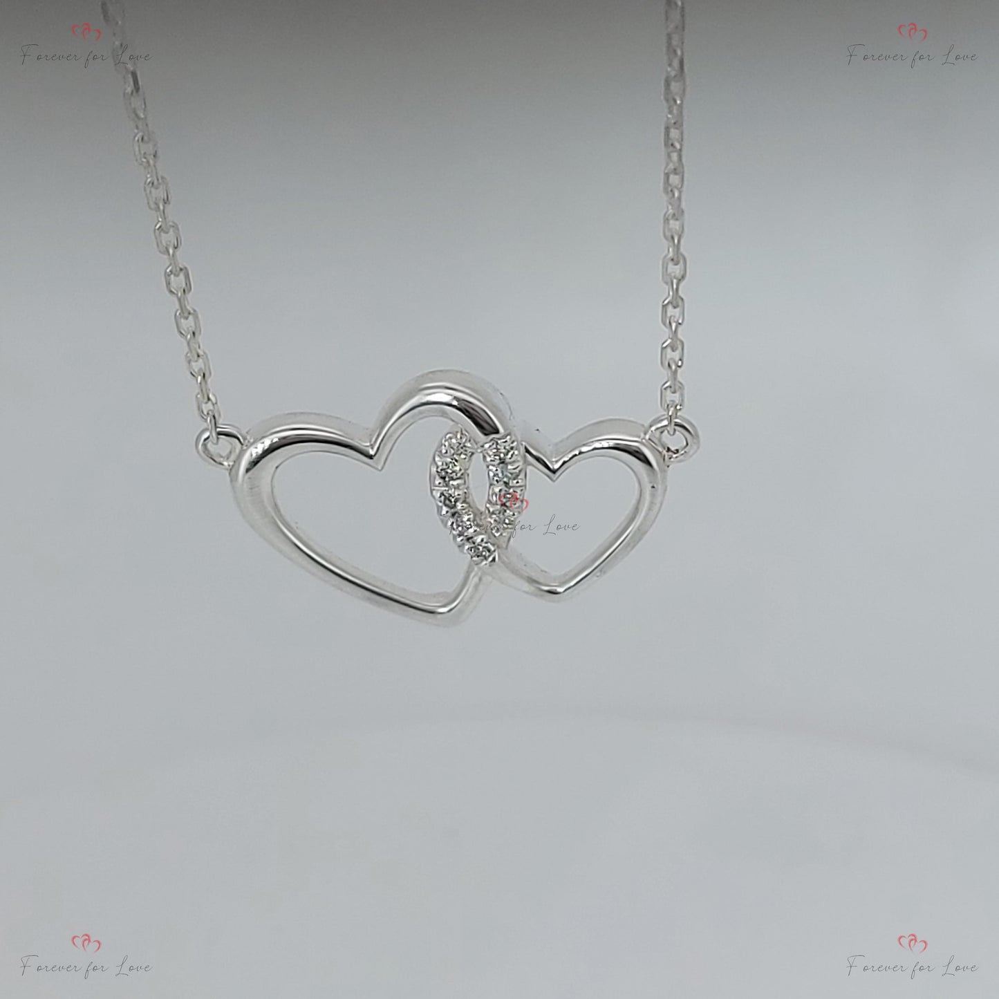 Collier Cœur Diamant, Or Blanc 14 carats, Pendentif Cœur Minimaliste Délicat, Véritable Collier Diamant Femme, Cadeau Saint-Valentin pour elle. Moissanite engagement ring in Gold or Platinum — custom handcrafted by Forever For Love