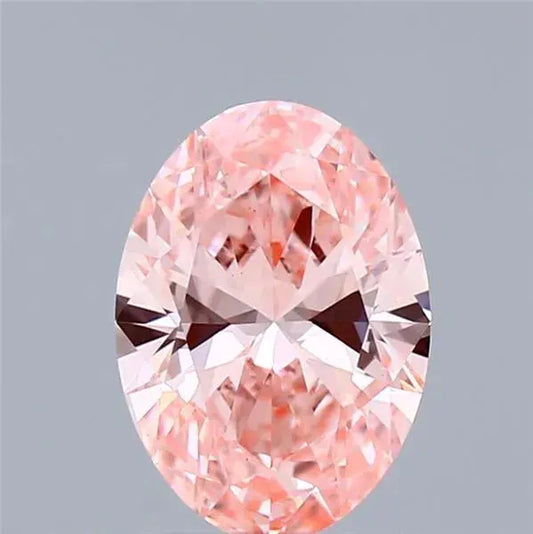 1.50ct Oval Lab Grown Diamond (Colour Fancy Vivid Pink, Clarity VS1, IGI Certified) Forever For Love