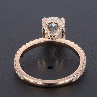 2 Ct Oval Diamond, Moissanite Engagement Ring