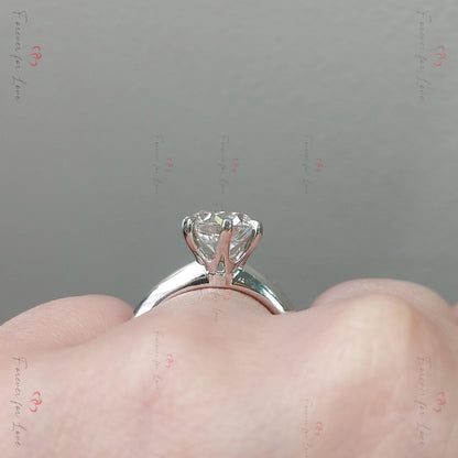 2 Ct IGI Certified Old European Lab Diamond Engagement Ring