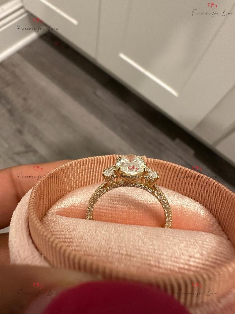 2 Ct IGI Certified Oval Lab Diamond with Accent Engagement Ring Oval cut 1Ct Moissanite Brilliant Cut engagement ring in 935 Argentium Silver — custom handcrafted by Forever For Love