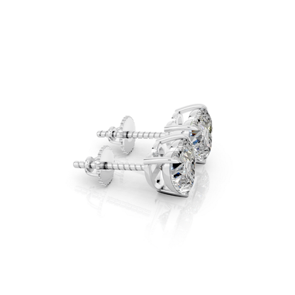 Heart Cut Diamond Stud Earrings Forever For Love