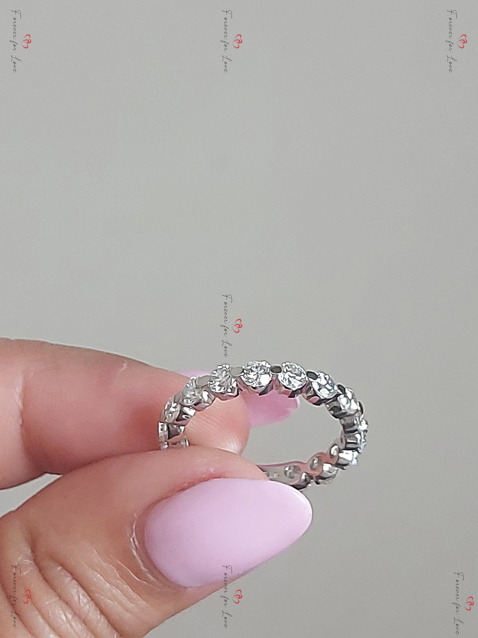 Round Lab Grown Diamond Wedding Band, 3 MM Round Lab Created Band, Matching Band, Floating Bubble Band, Solid Gold Unique Ring Enhancer.