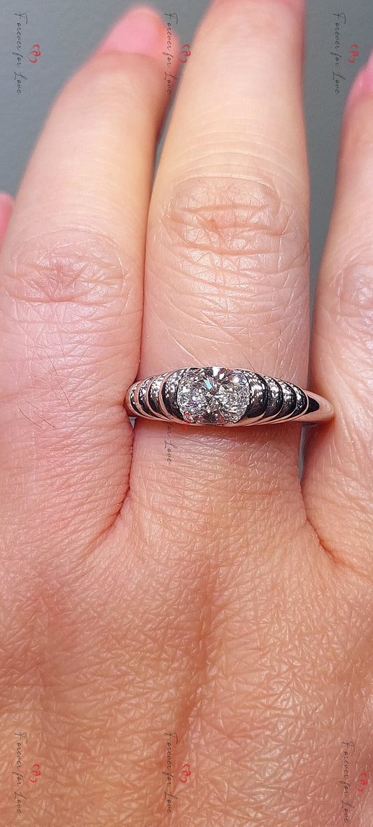 Oval Lab Diamond Ring