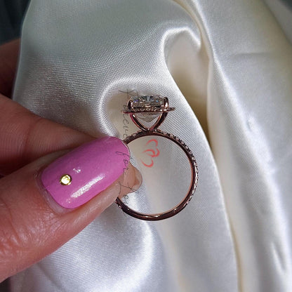 Cushion Diamond Halo Engagement Ring