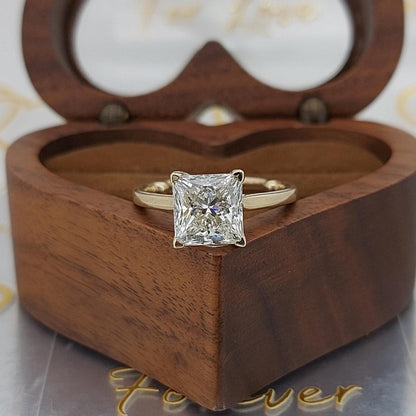 3 Ct IGI Certified Princess Lab Diamond Engagement Ring