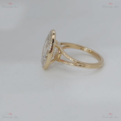4 Ct IGI Certified Oval Lab Diamond Solitaire Engagement Ring