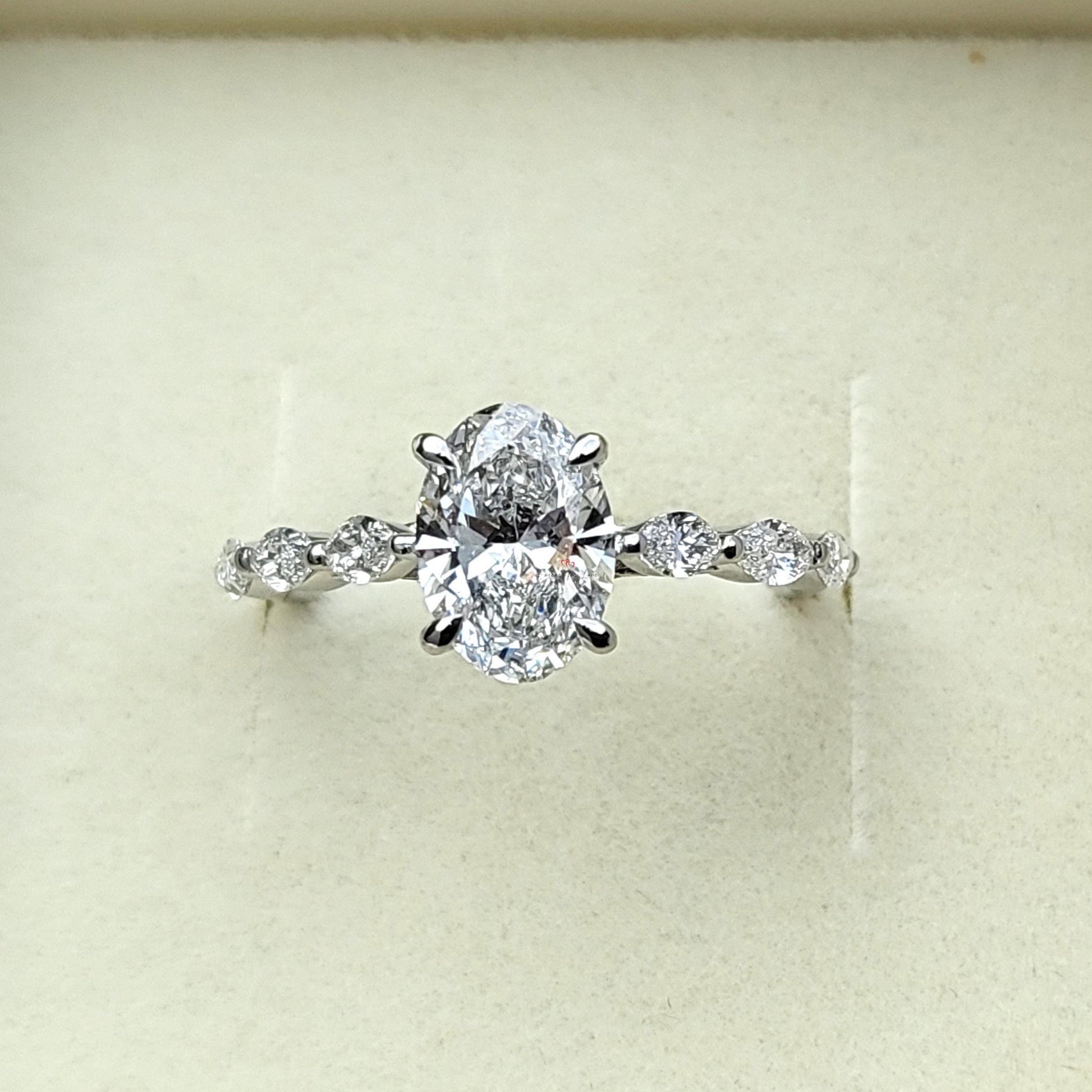 Oval Lab Diamond Engagement Ring