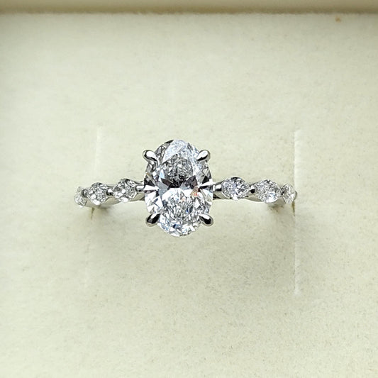 Oval Lab Diamond Engagement Ring
