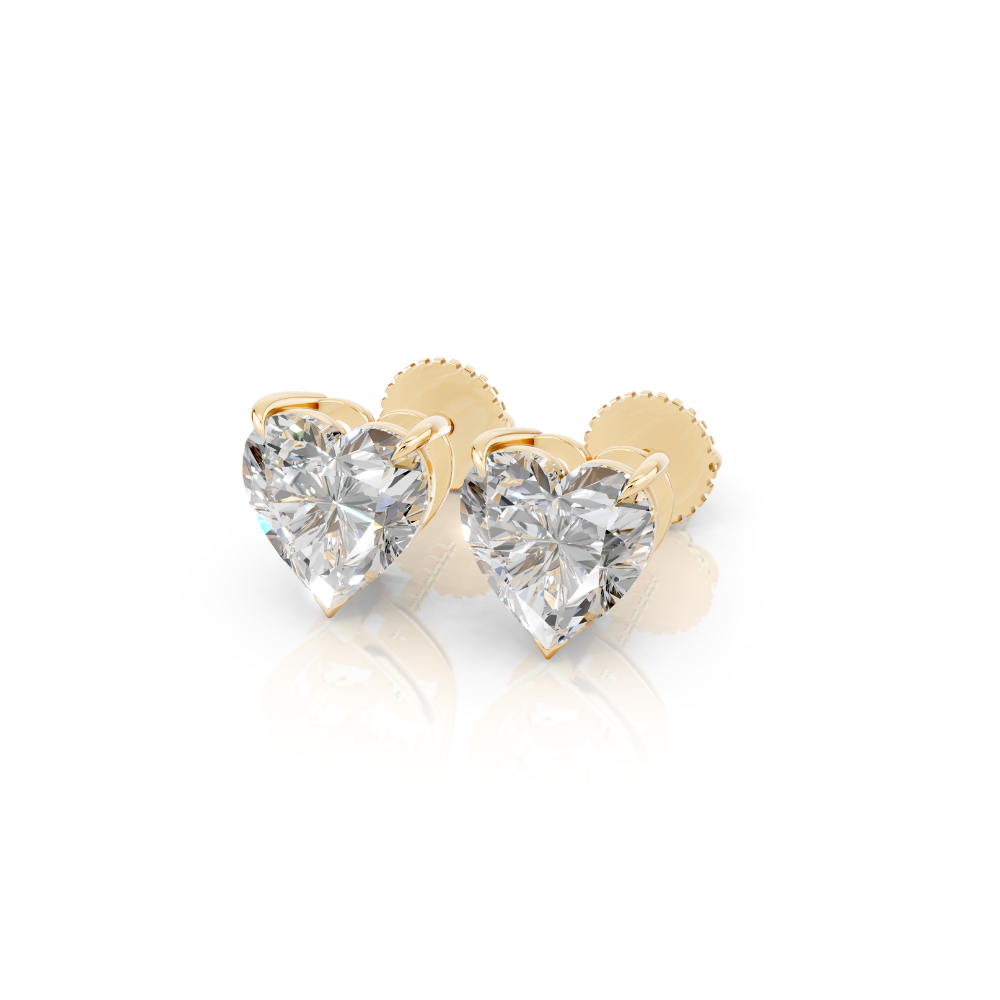 Heart Cut Diamond Stud Earrings Forever For Love