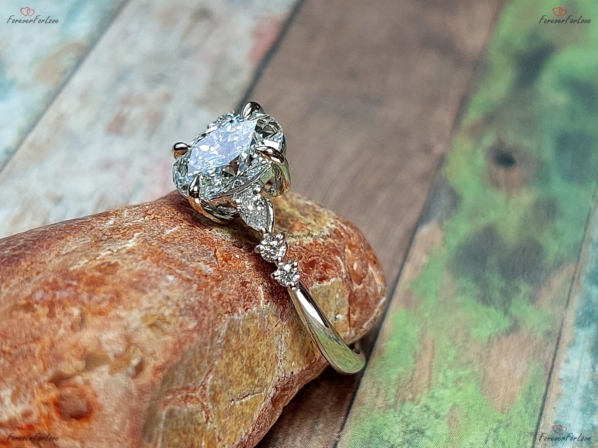 Oval Lab Diamond Engagement Ring