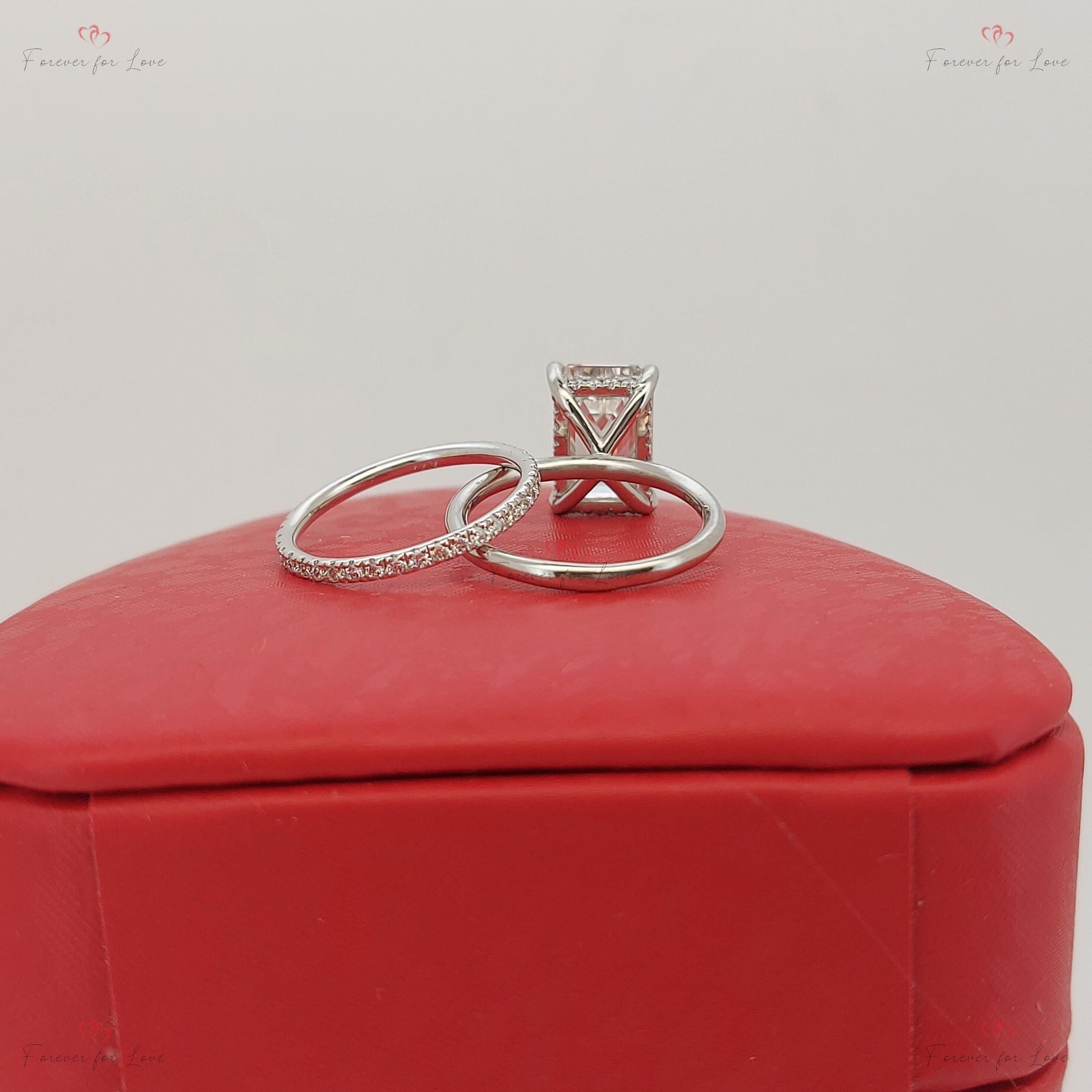 3 Ct Emerald Lab Diamond Solitaire Ring