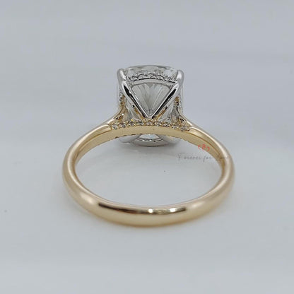 5 Ct Cushion Lab Diamond Engagement Ring