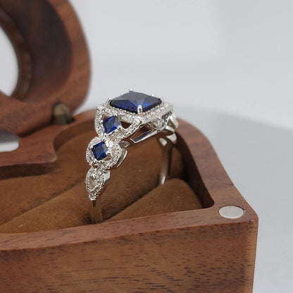 Princess Blue Sapphire Band