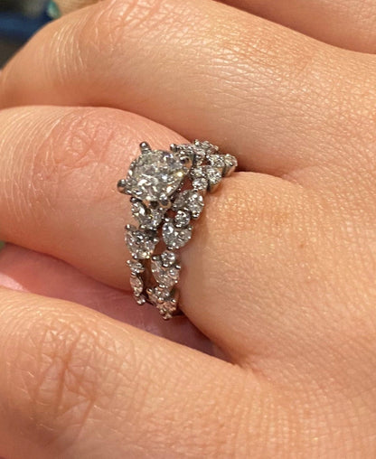 1 Ct Marquise Natural Diamond Engagement Ring