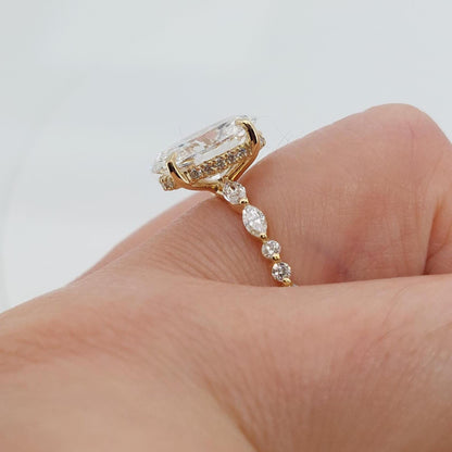 3 Ct IGI Certified Oval Lab Diamond Solitaire Engagement Ring