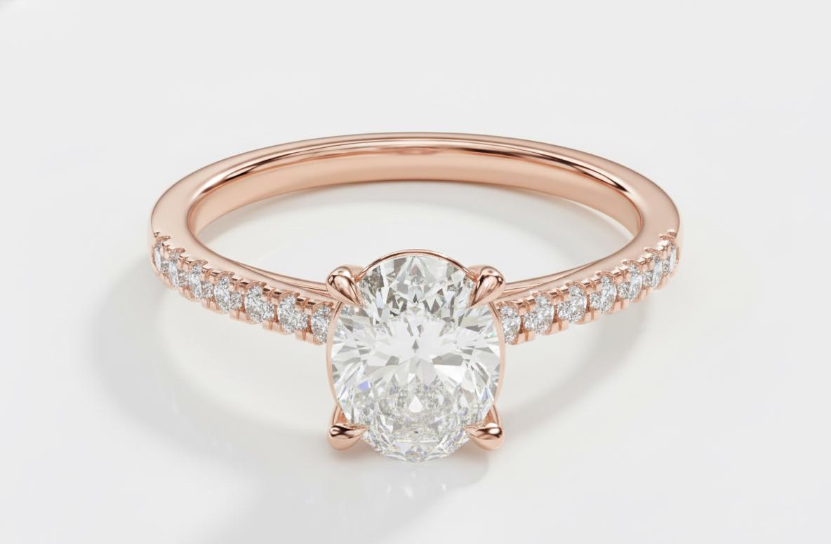 2 Ct Oval Moissanite Eternity Band