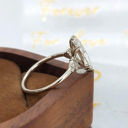 1.5 Ct IGI Certified Marquise Lab Diamond Engagement Ring