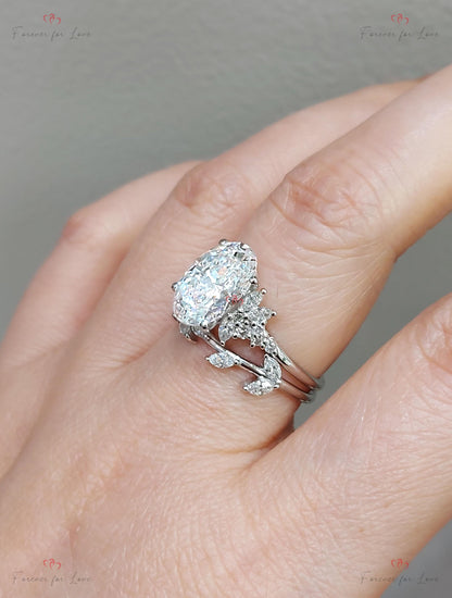 4 Ct Oval Lab Diamond Engagement Ring
