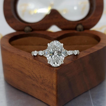 3.1 Ct IGI Certified Oval Lab Diamond Solitaire Engagement Ring