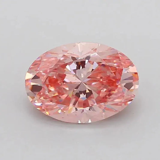 3.01ct Oval Lab Grown Diamond (Colour Fancy Vivid Pink, Clarity VS2, IGI Certified) Forever For Love