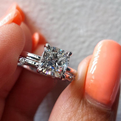 2 Ct Cushion Lab Diamond Eternity Band