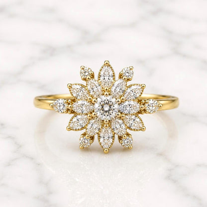 Marquise Lab Diamond Ring