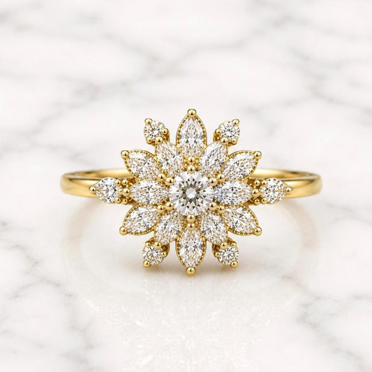 Marquise Lab Diamond Ring