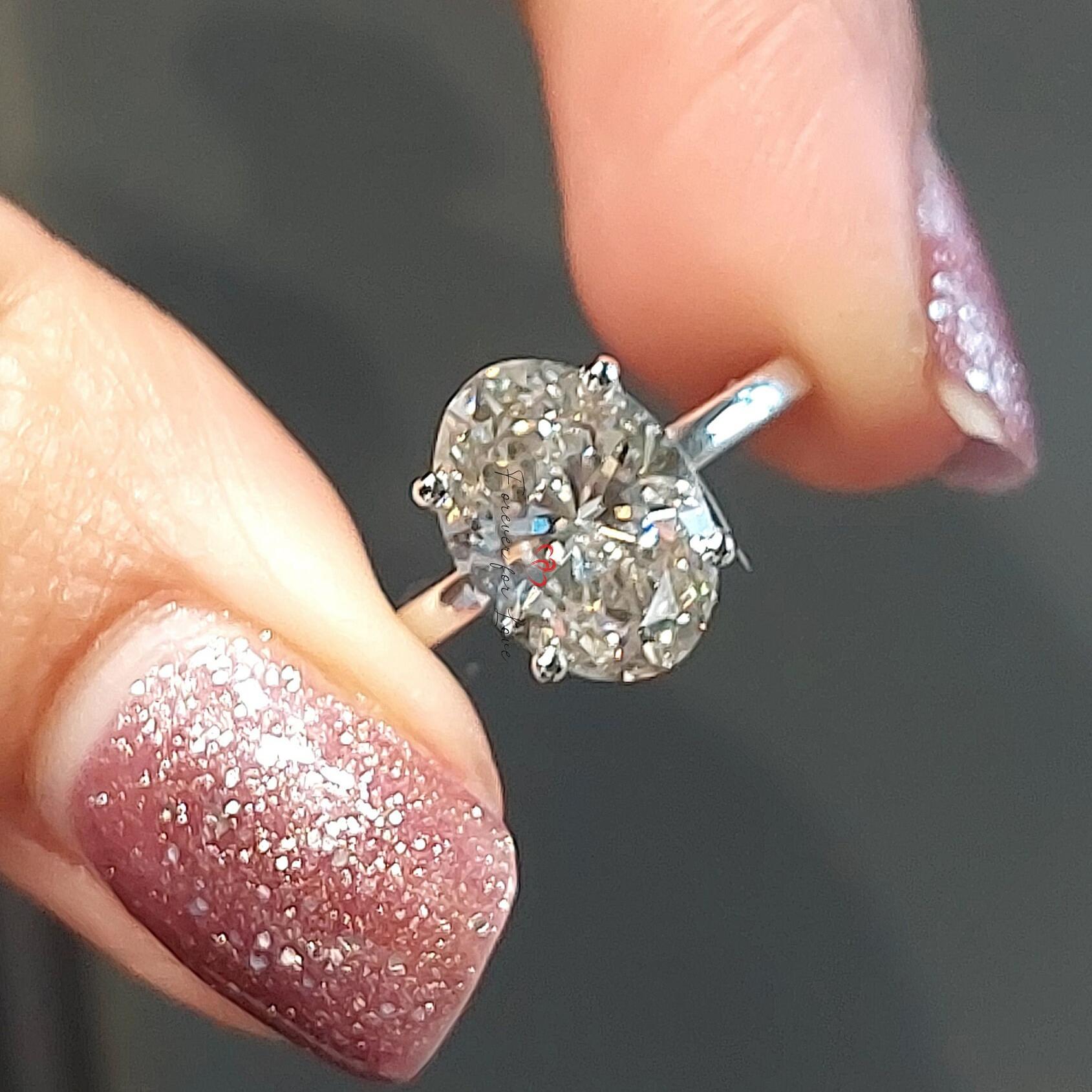 2.5 Ct IGI Certified Oval Lab Diamond Engagement Ring