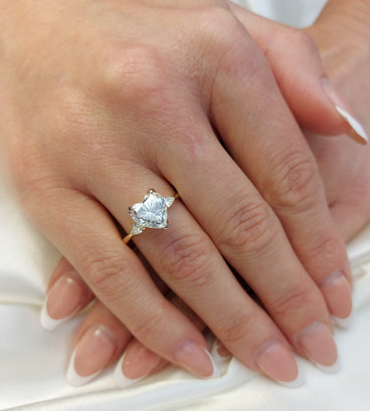 2.5 Ct Pear Diamond, Moissanite Engagement Ring
