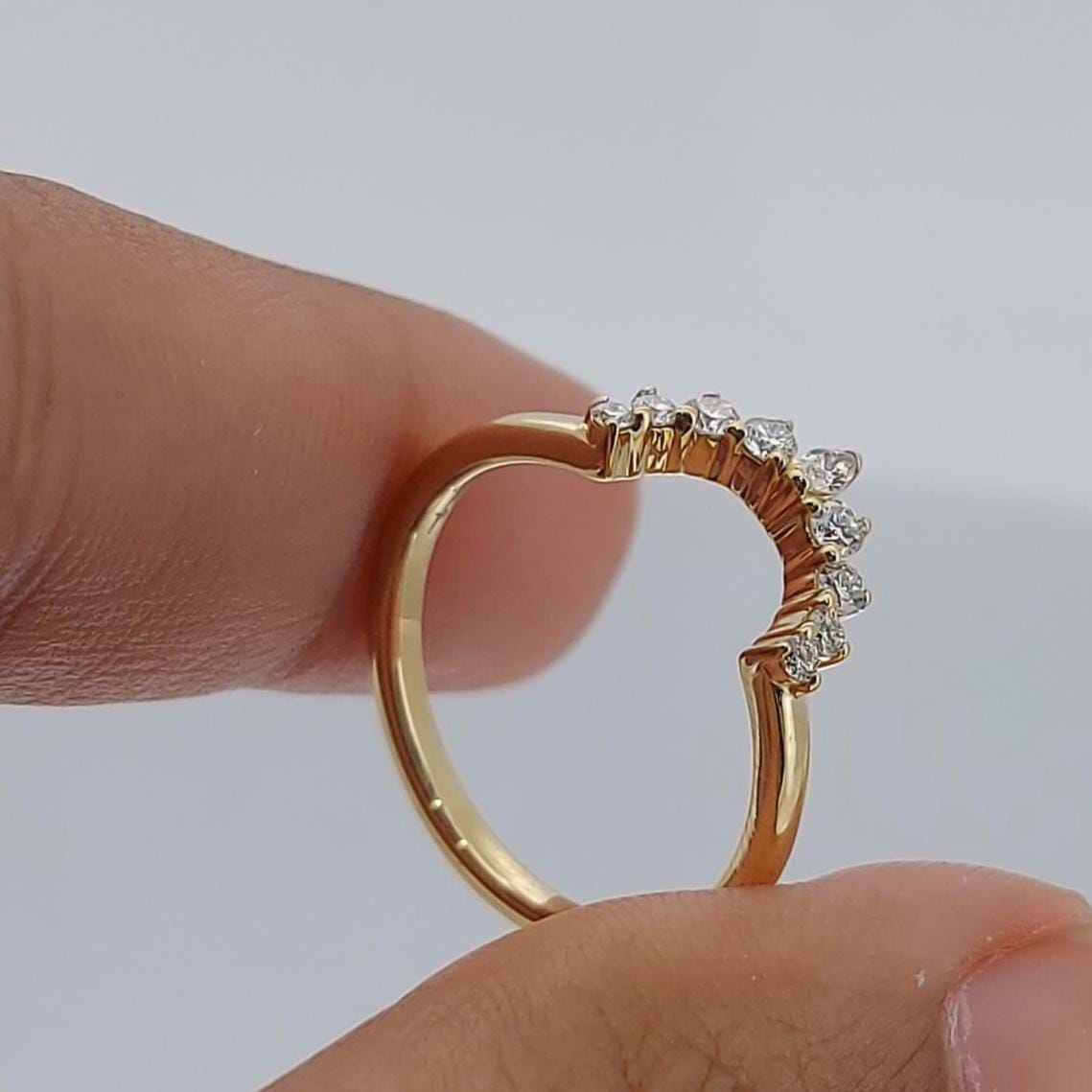 Marquise Diamond Stacking Ring