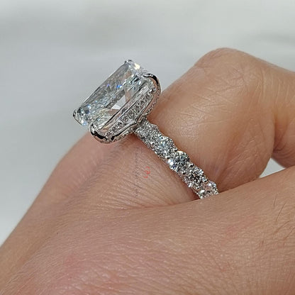 5 Ct Radiant Diamond Solitaire Engagement Ring