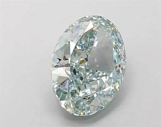 2.79ct Oval Lab Grown Diamond (Colour Fancy Blue, Clarity VVS1, IGI Certified) Forever For Love